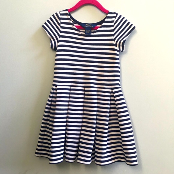 Ralph Lauren Other - Ralph Lauren white and blue striped dress, size 5.